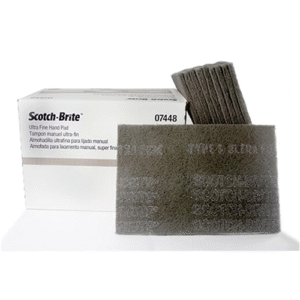 Scotch-Brite™ Hand Pad 7448, Ultra Fine, Gray, 6 in x 9 in